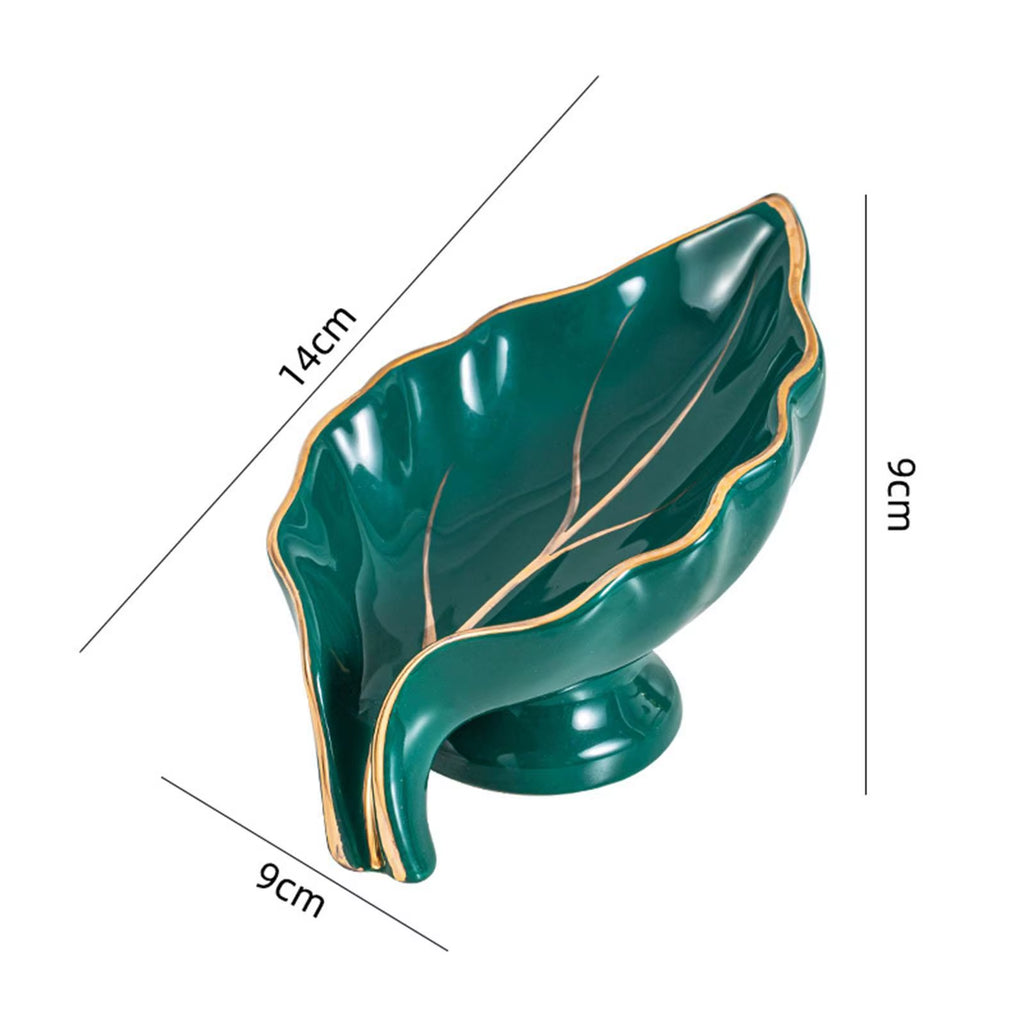 Elegant Self-Draining Ceramic Soap Dish - Stylish Storage for Bathtub, Toilet, and Shower Decor