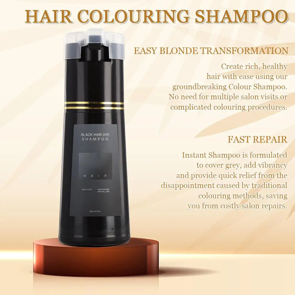 Transform Your Look with 200ML Nova Hair Instant Dye Shampoo - Long Lasting Color for Men and Women