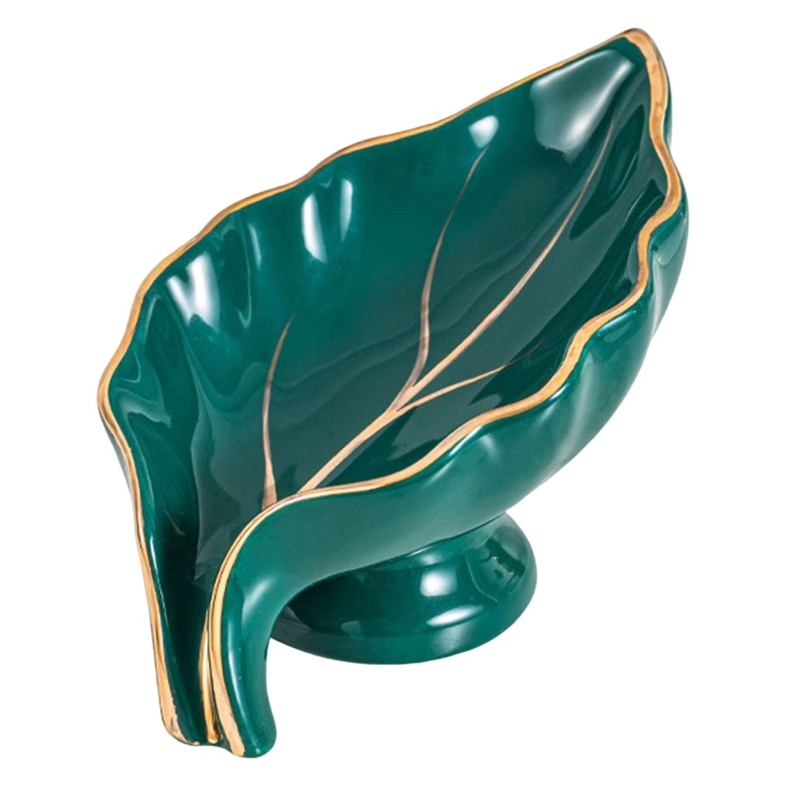 Elegant Self-Draining Ceramic Soap Dish - Stylish Storage for Bathtub, Toilet, and Shower Decor